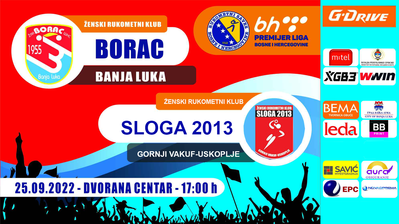 ŽRK Borac vs ŽRK Sloga 2013 BH Telekom premijer liga 7.kolo sezona 2022/23