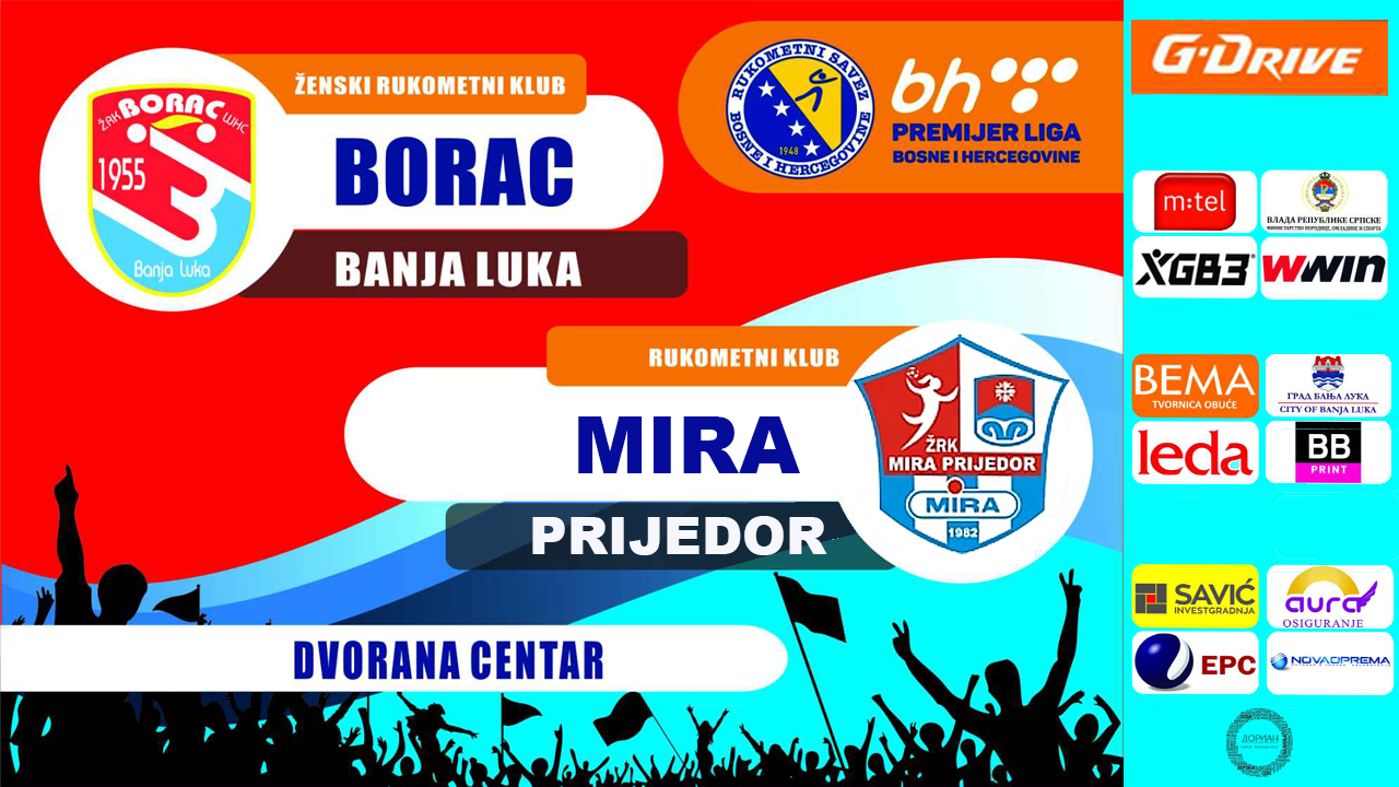 ŽRK Borac vs ŽRK Mira BH Telecom Premijer lige BIH 9.kolo sezona 2022/23