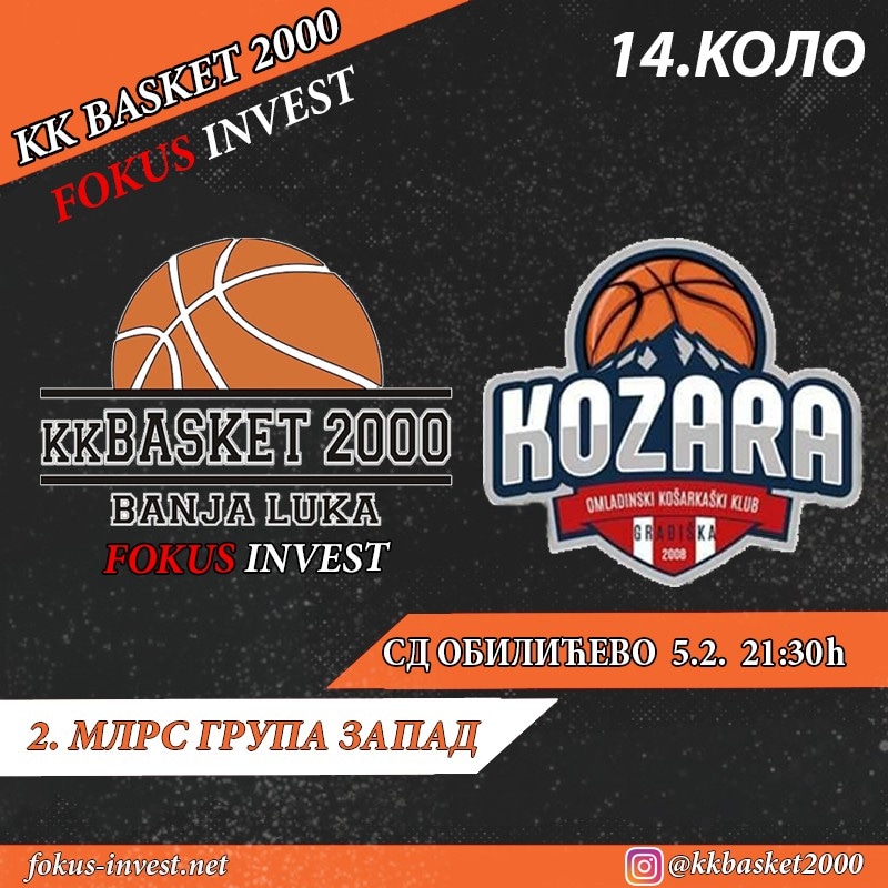KK Basket 200 vs OKK Kozara 2.MLRS Grupa zapad 14.kolo sezona 2022/23