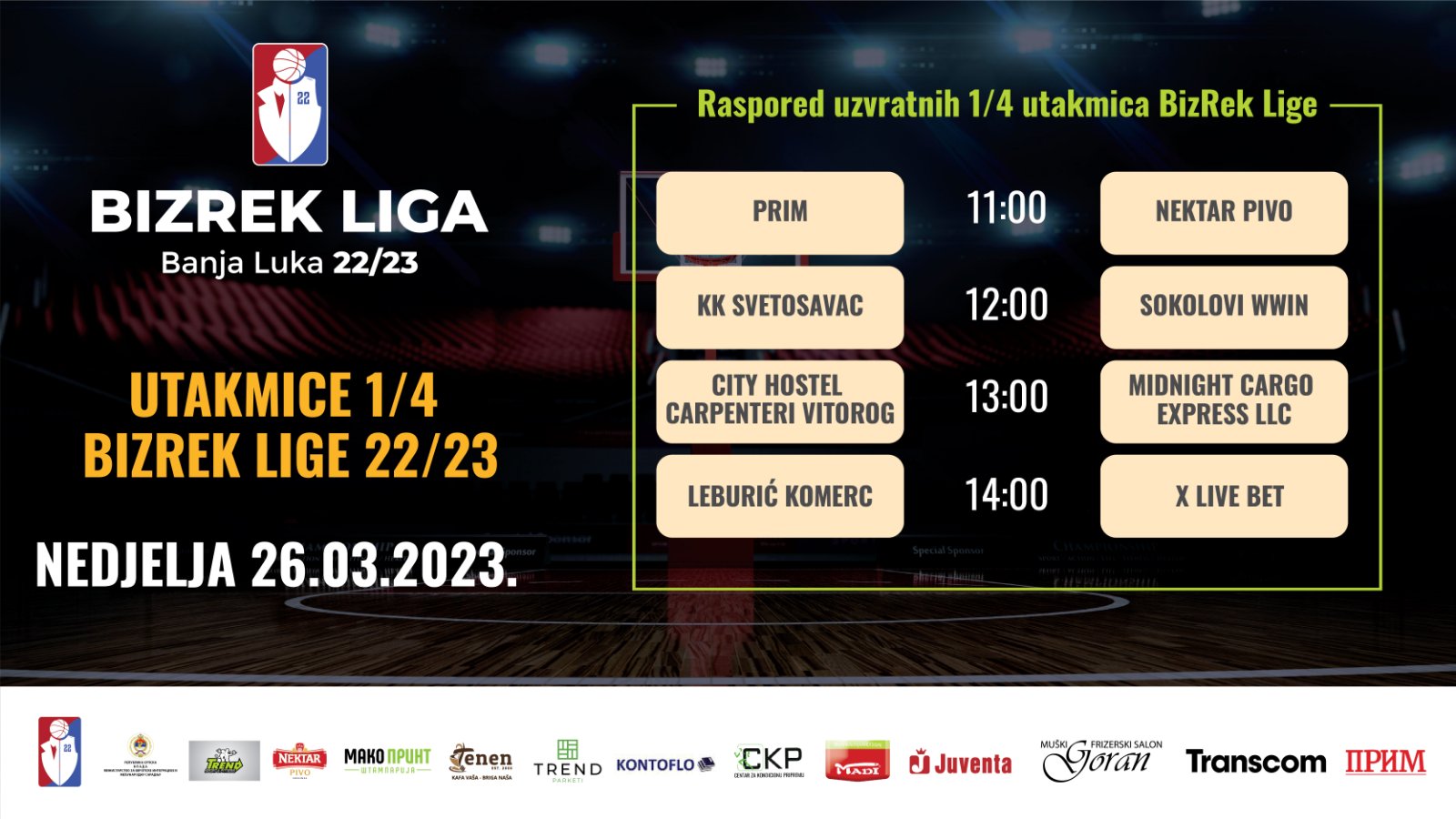 BizRek Liga Banja Luka 2022/23 1/4 finala uzvratne utakmice